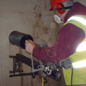 Stone structural work inhouse corecutting