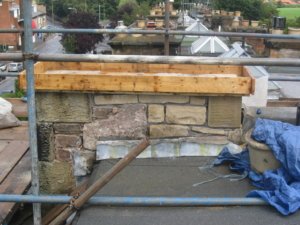 Stone or brick built chimney