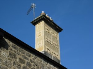 Traditional Edinburgh stonemasons chimney