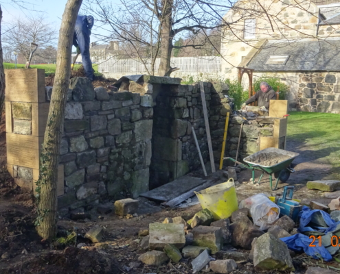 Restoration of the facade wall