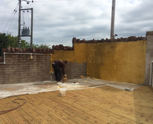Lime paint stone ashlar