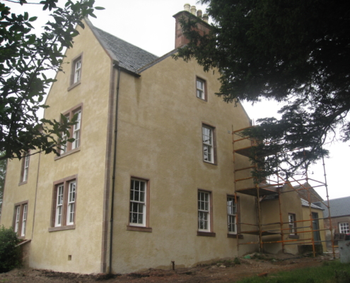 A finish coat of lime mortar A finish coat of lime mortar