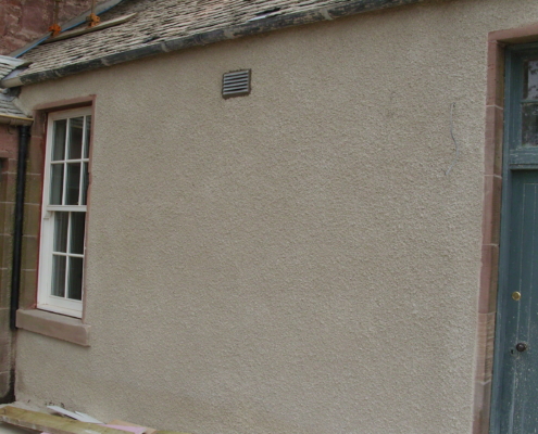 Harling Close up Luggate House Harling Close up Luggate House