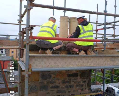 LIME MORTAR POINTING stone chimneys Ferry Road